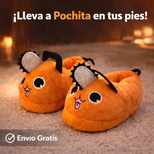 Pochita - Pantuflas suaves estilo anime